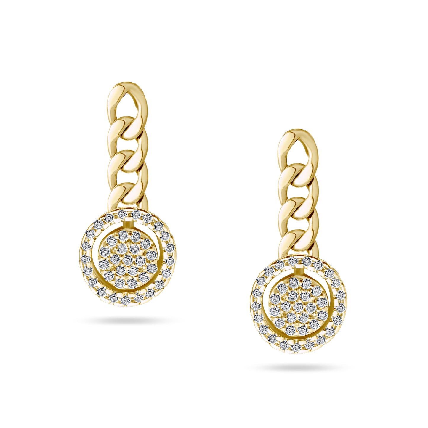 Earring Yellow Gold Diamond 2