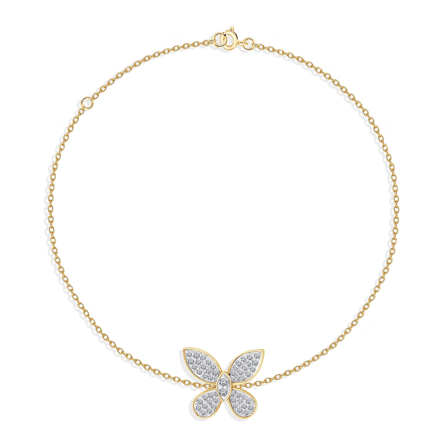Butterfly Bracelet Yellow Gold Diamond