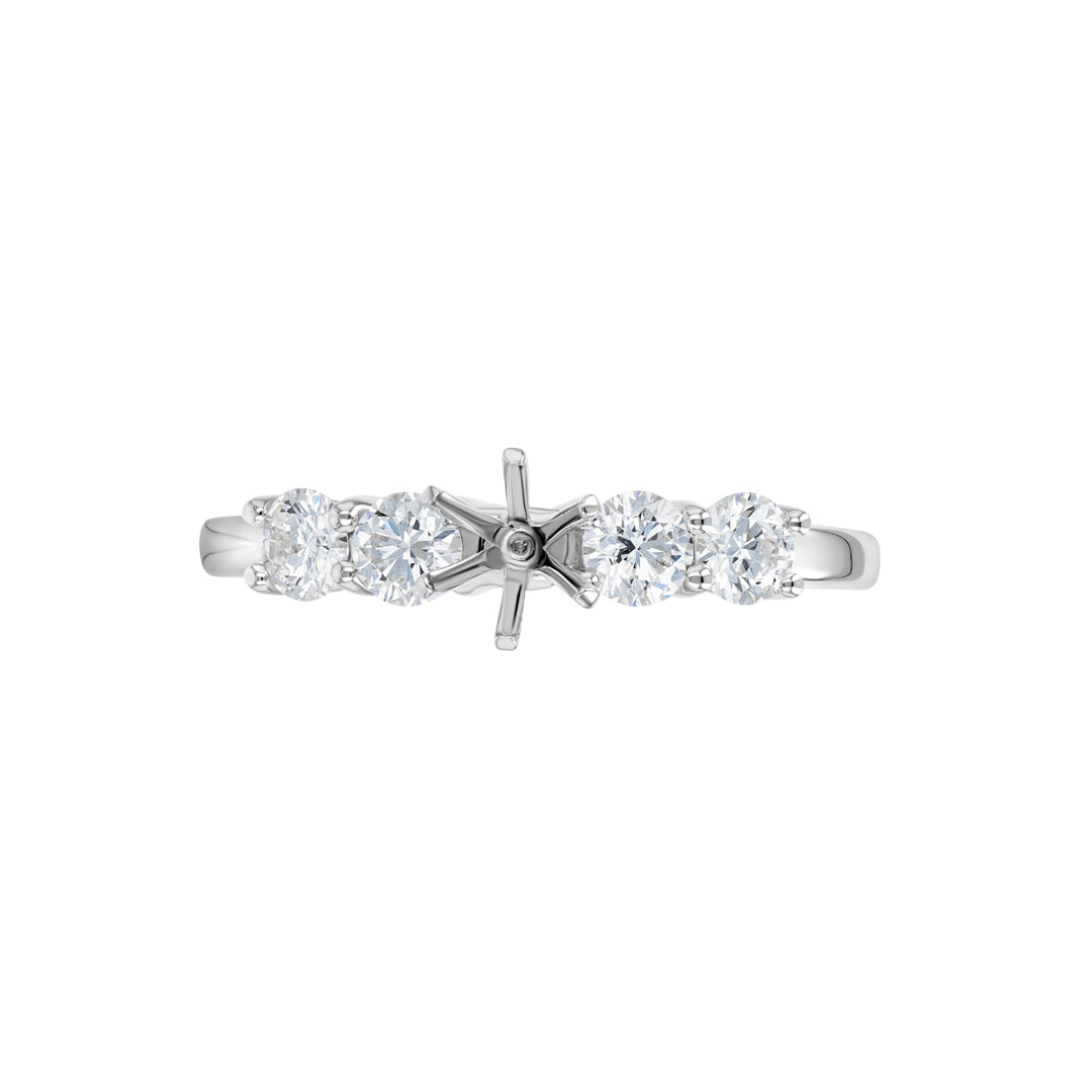 Solitaire Ring White Gold Diamond 15