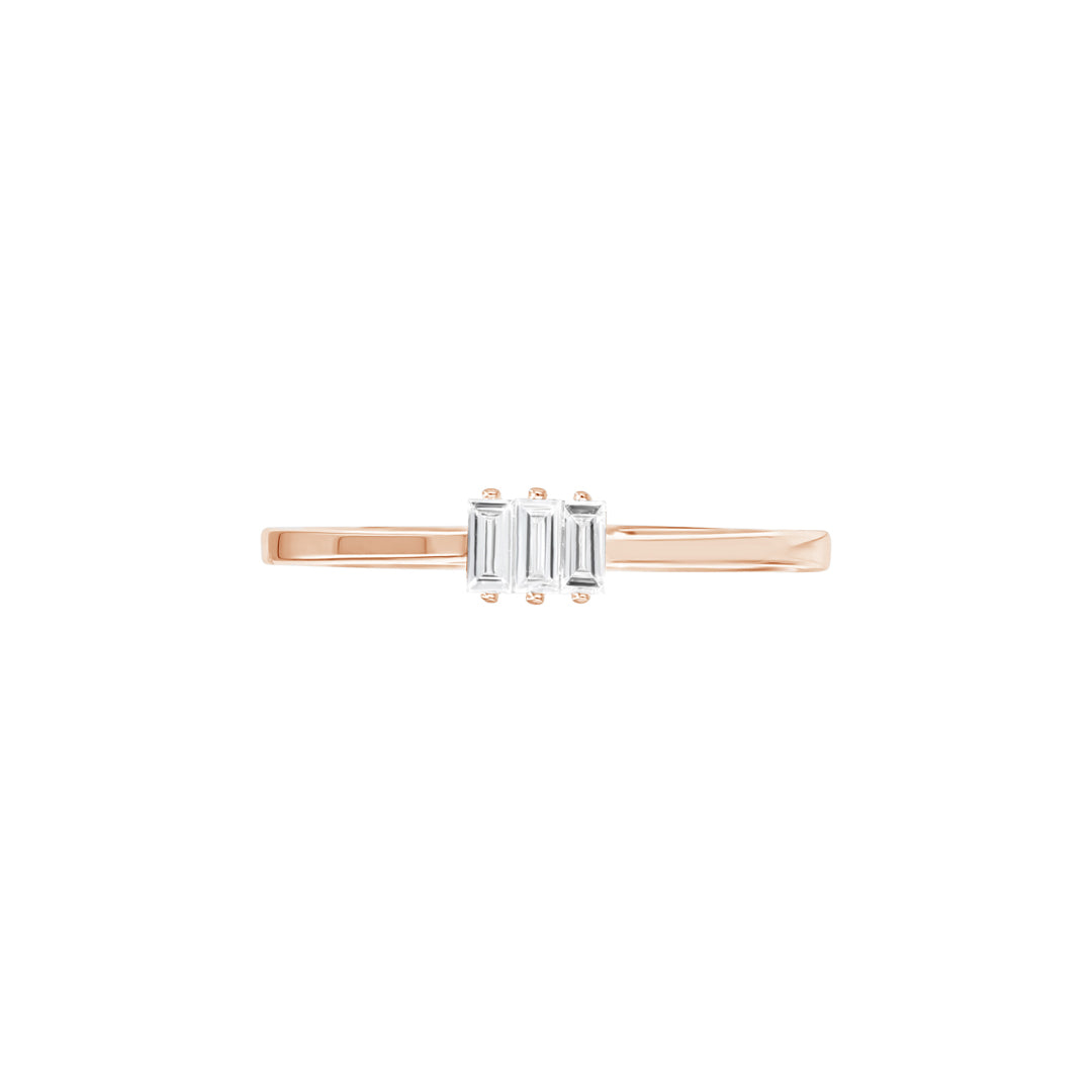 Ring White Gold Baguette Diamond