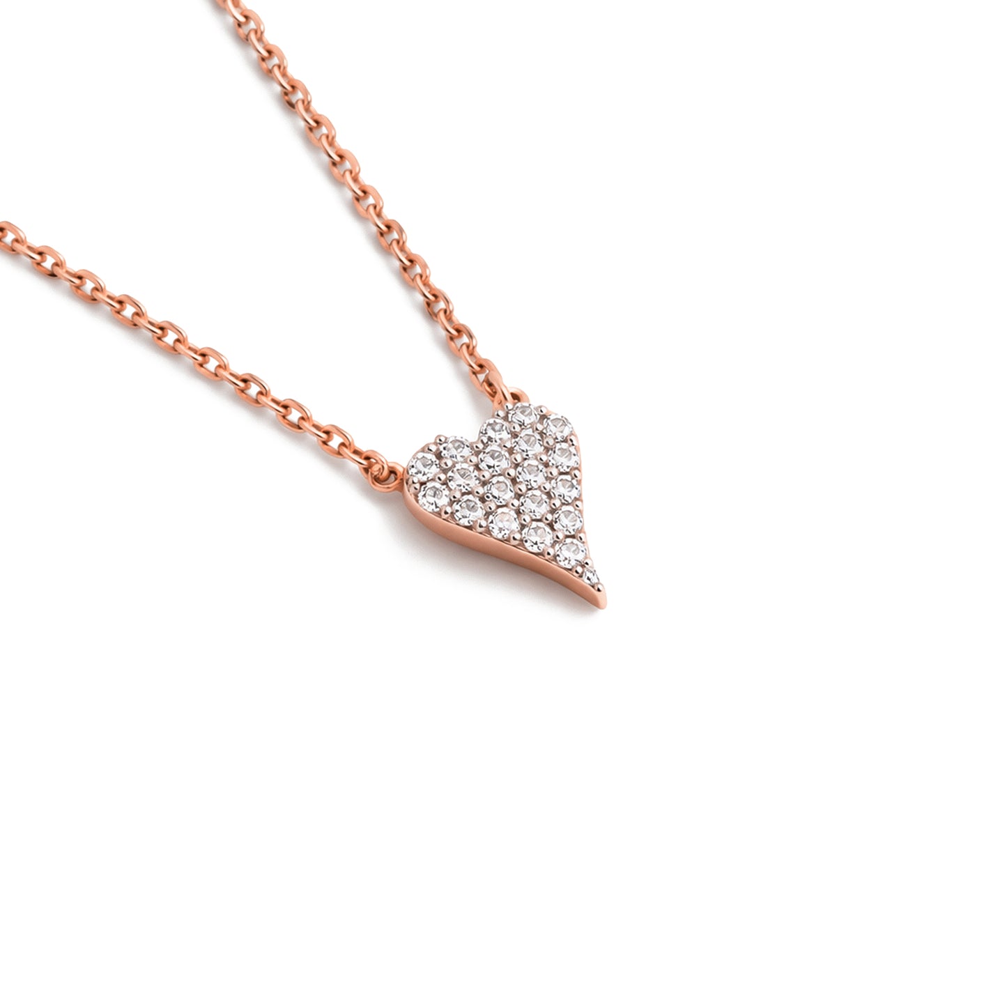 Necklace Rose Gold Diamond Heart