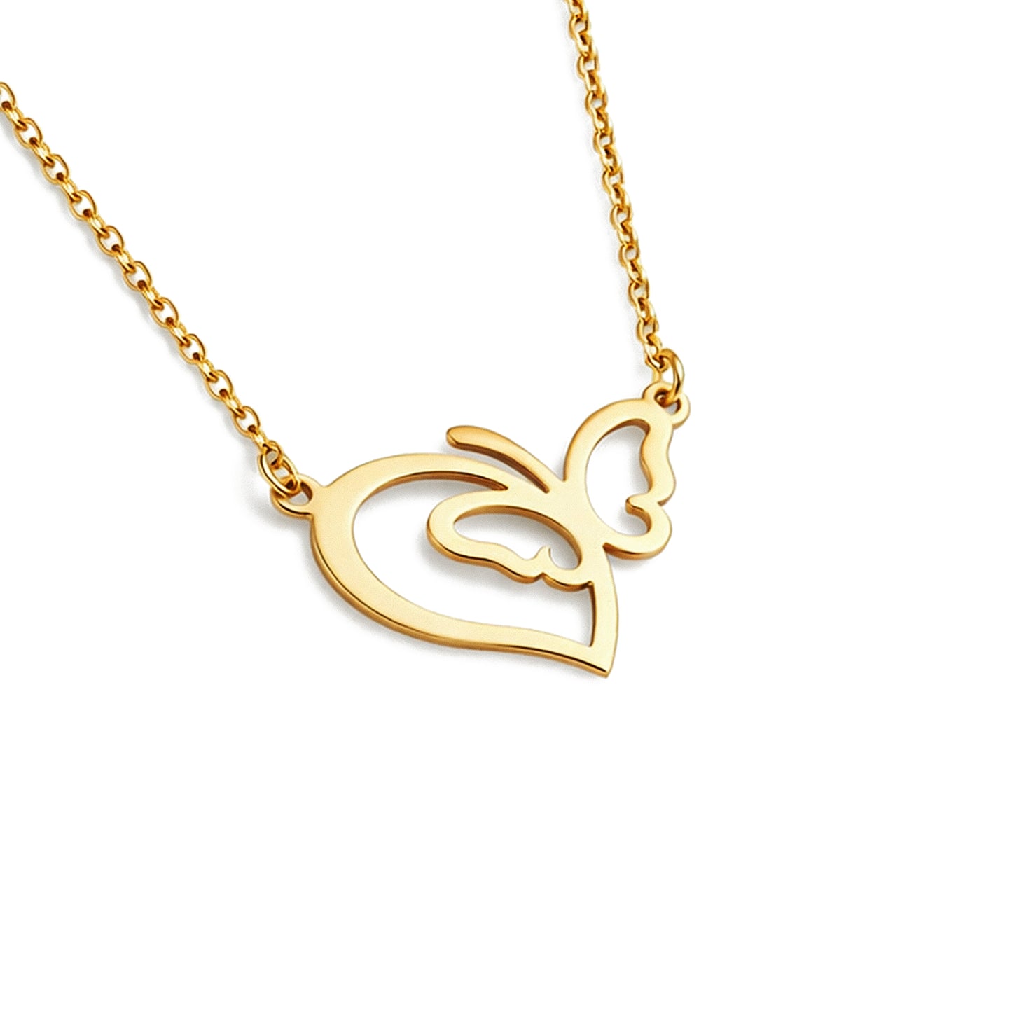 Butterfly Necklace Yellow Gold