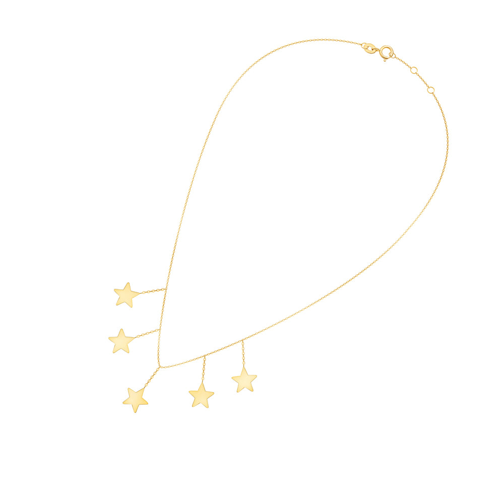 Necklace Dangling Medium Star Charms