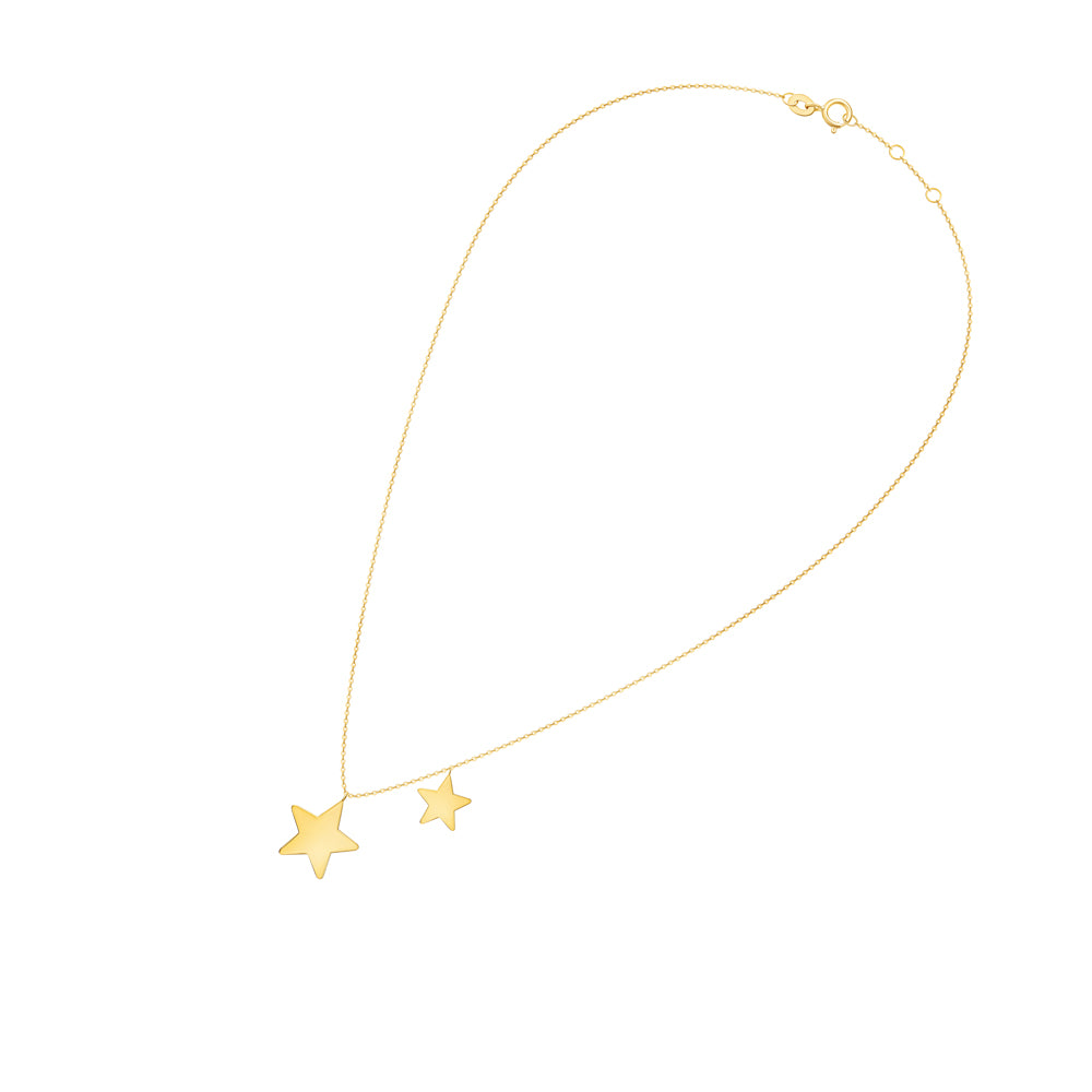 Necklace Two Stars Motif