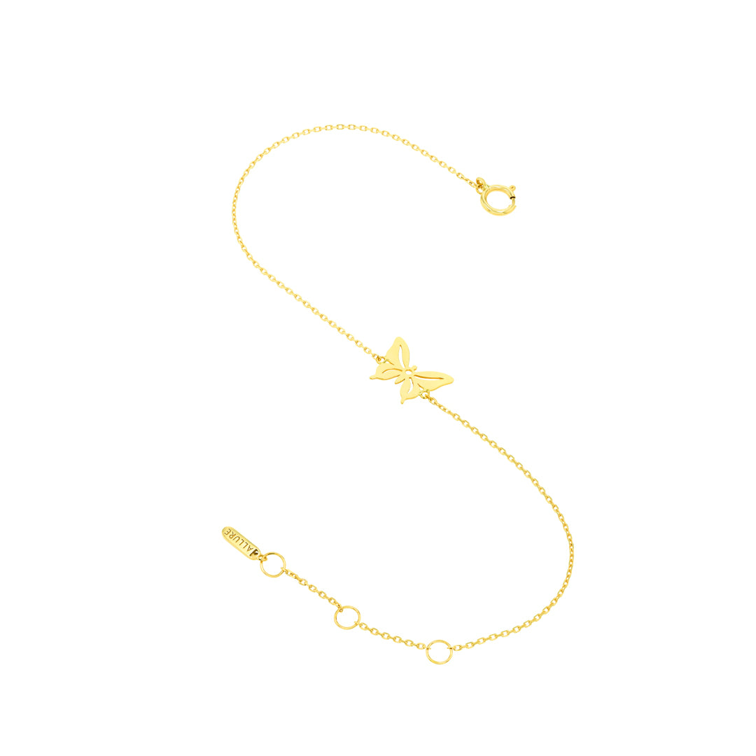Fiora Butterfly Bracelet Yellow Gold