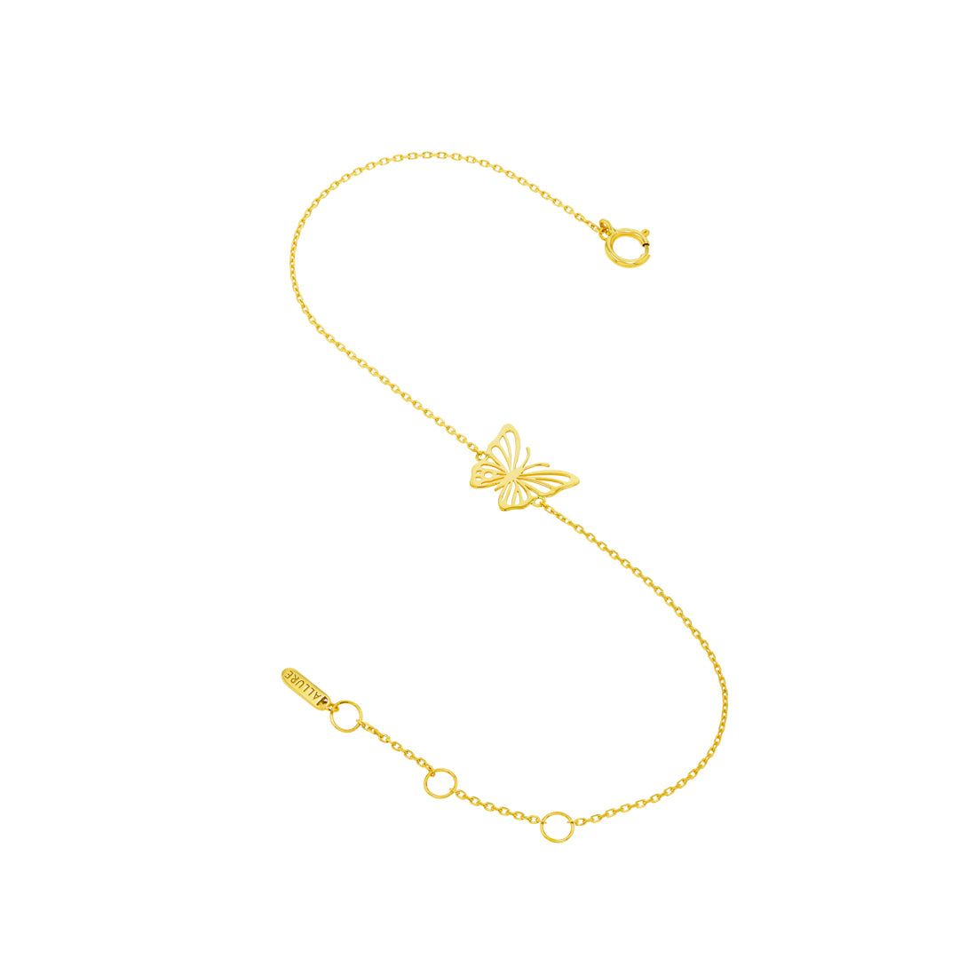 Fiora Butterfly Bracelet Yellow Gold