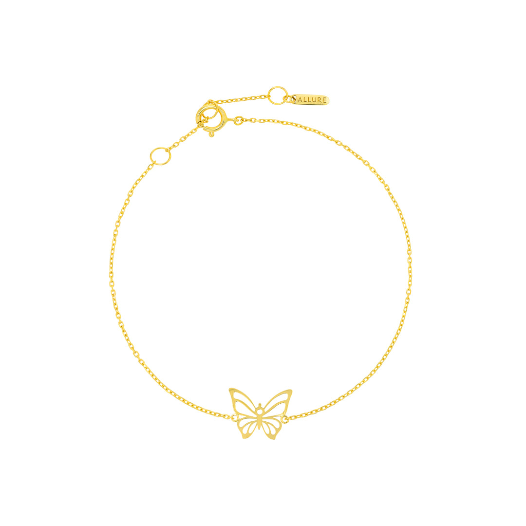 Fiora Butterfly Bracelet Yellow Gold