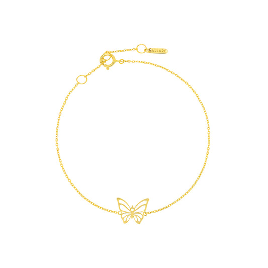 Fiora Butterfly Bracelet Yellow Gold