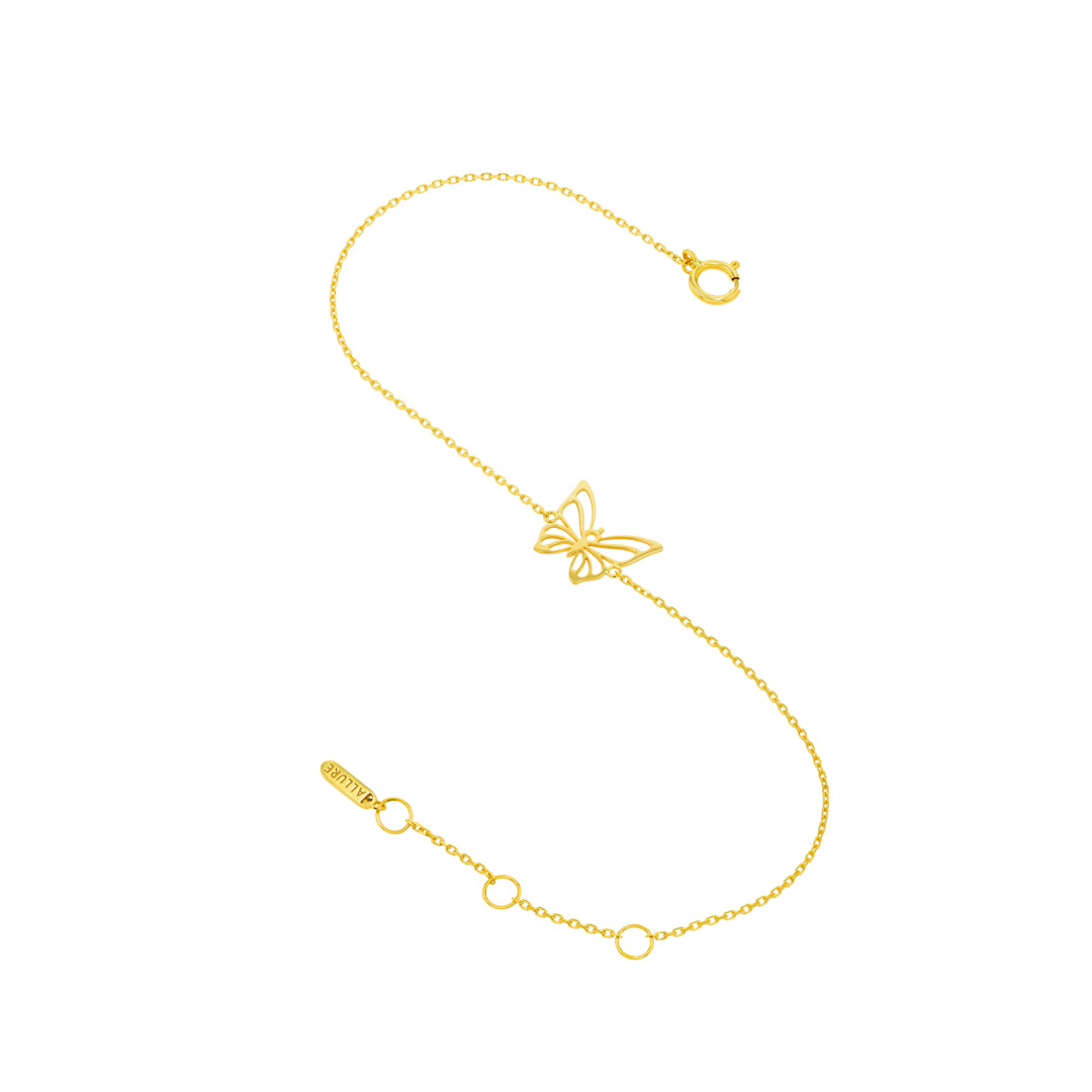 Fiora Butterfly Bracelet Yellow Gold