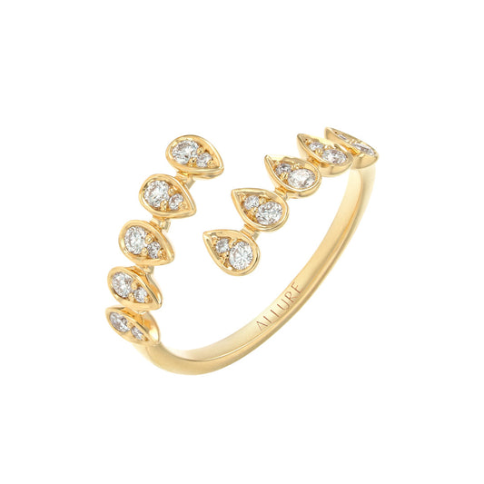 Sparkle Entwined Ring Gold Diamond