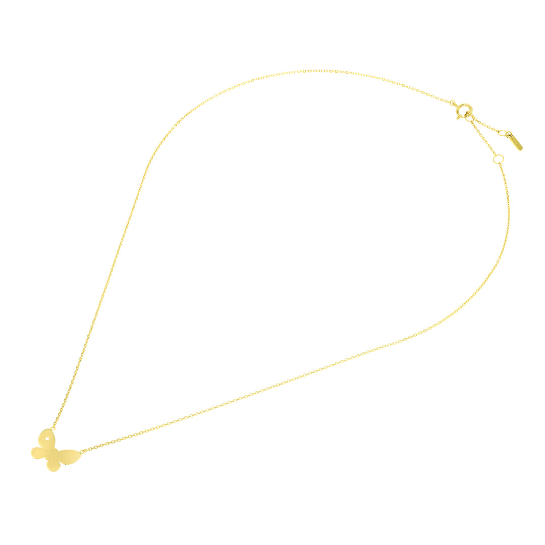 Fiora Butterfly Necklace Yellow Gold