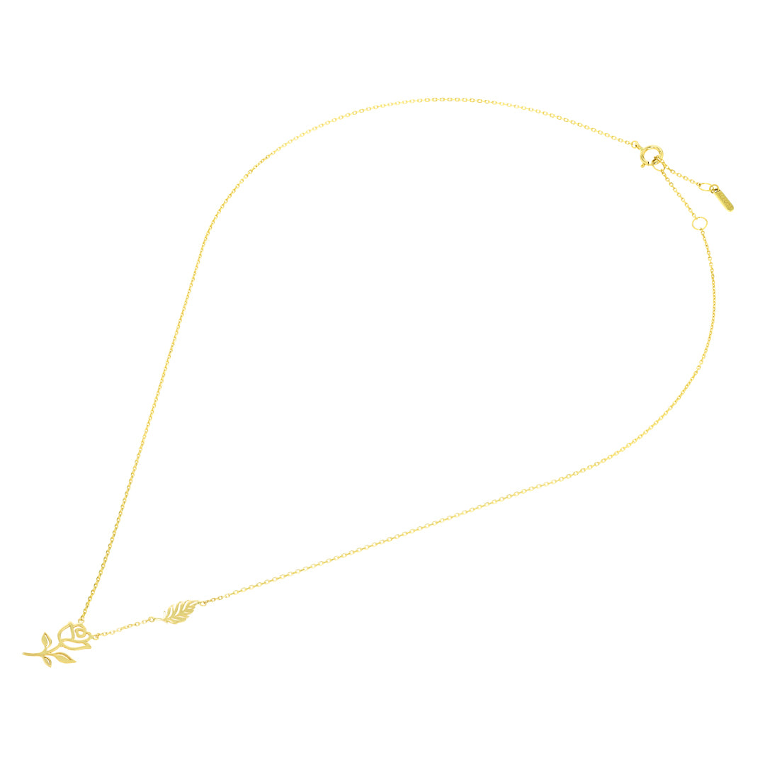 Fiora Flower Necklace Yellow Gold