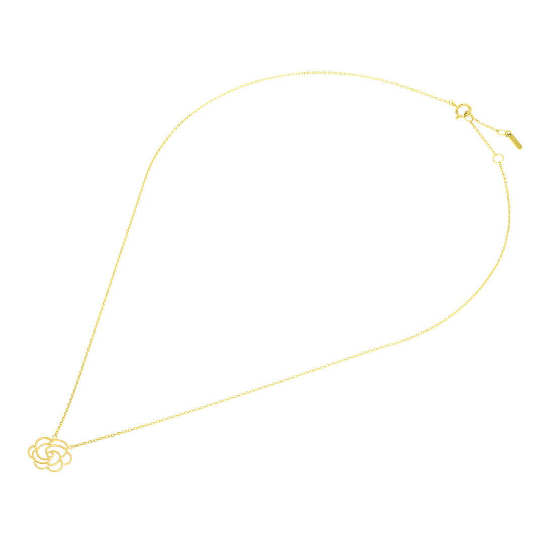 Fiora Flower  Necklace Yellow Gold