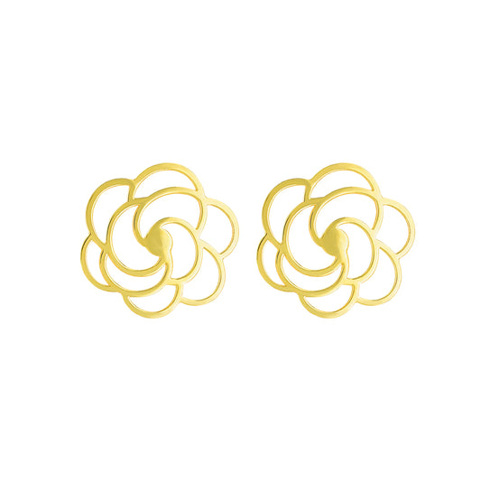Fiora Flower Earring Yellow Gold