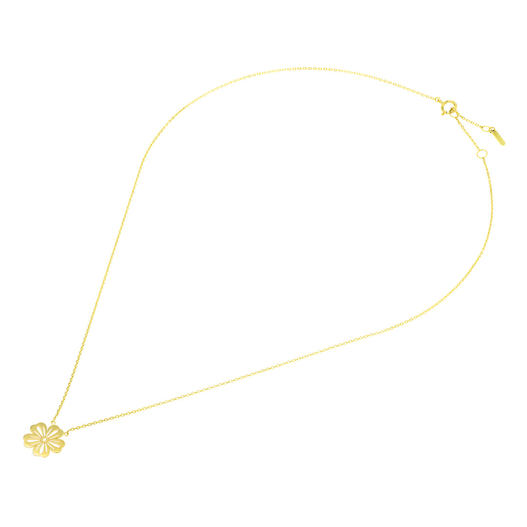Fiora Flower  Necklace Yellow Gold