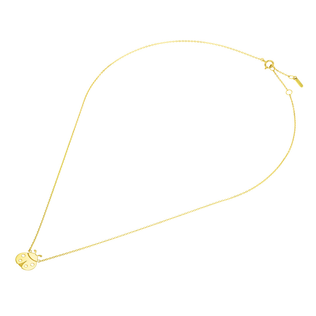 Fiora Ladybug Necklace Yellow Gold