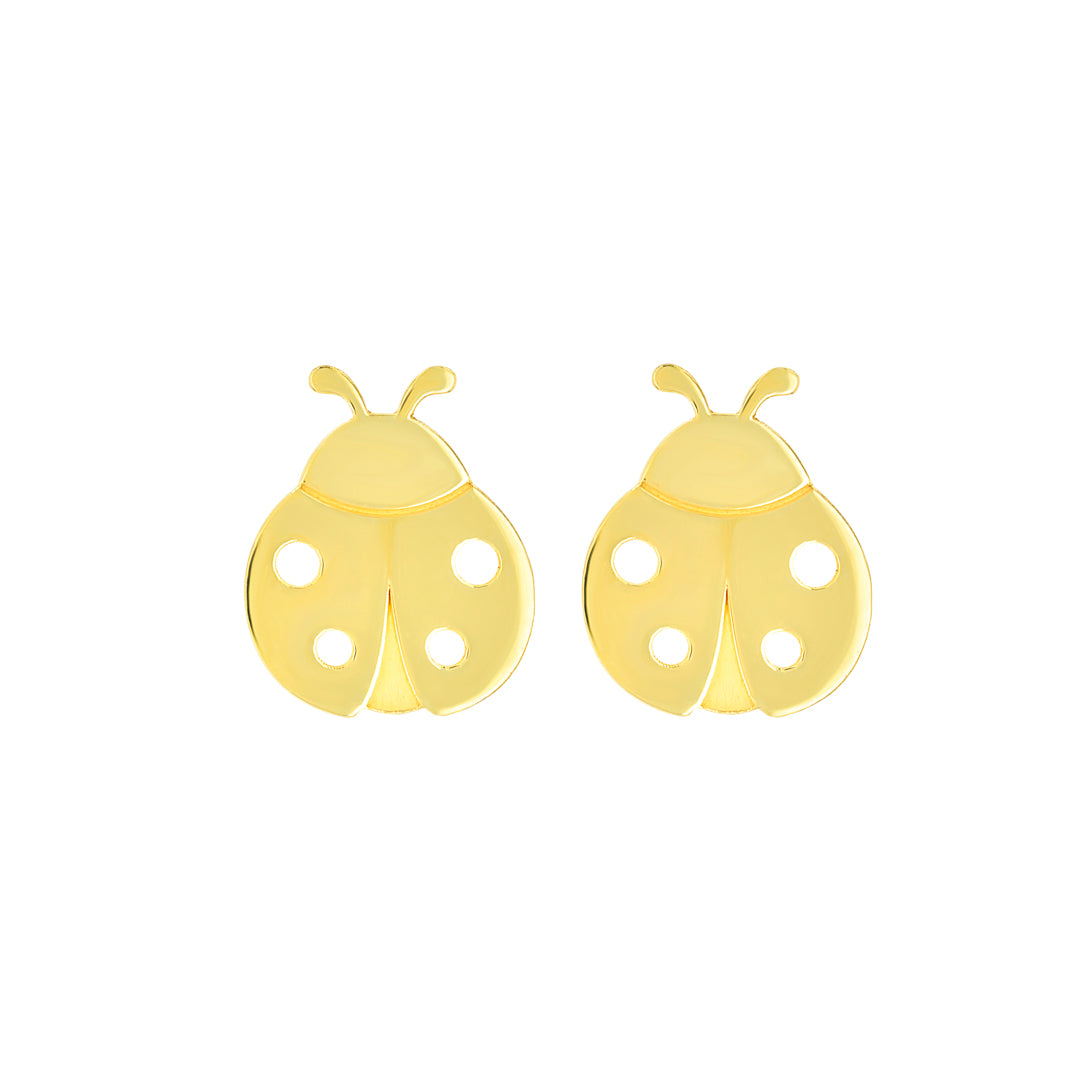 Fiora Ladybug Earring Yellow Gold