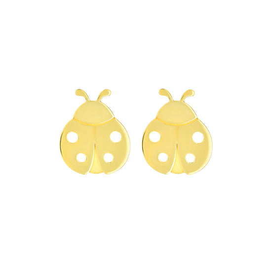Fiora Ladybug Earring Yellow Gold