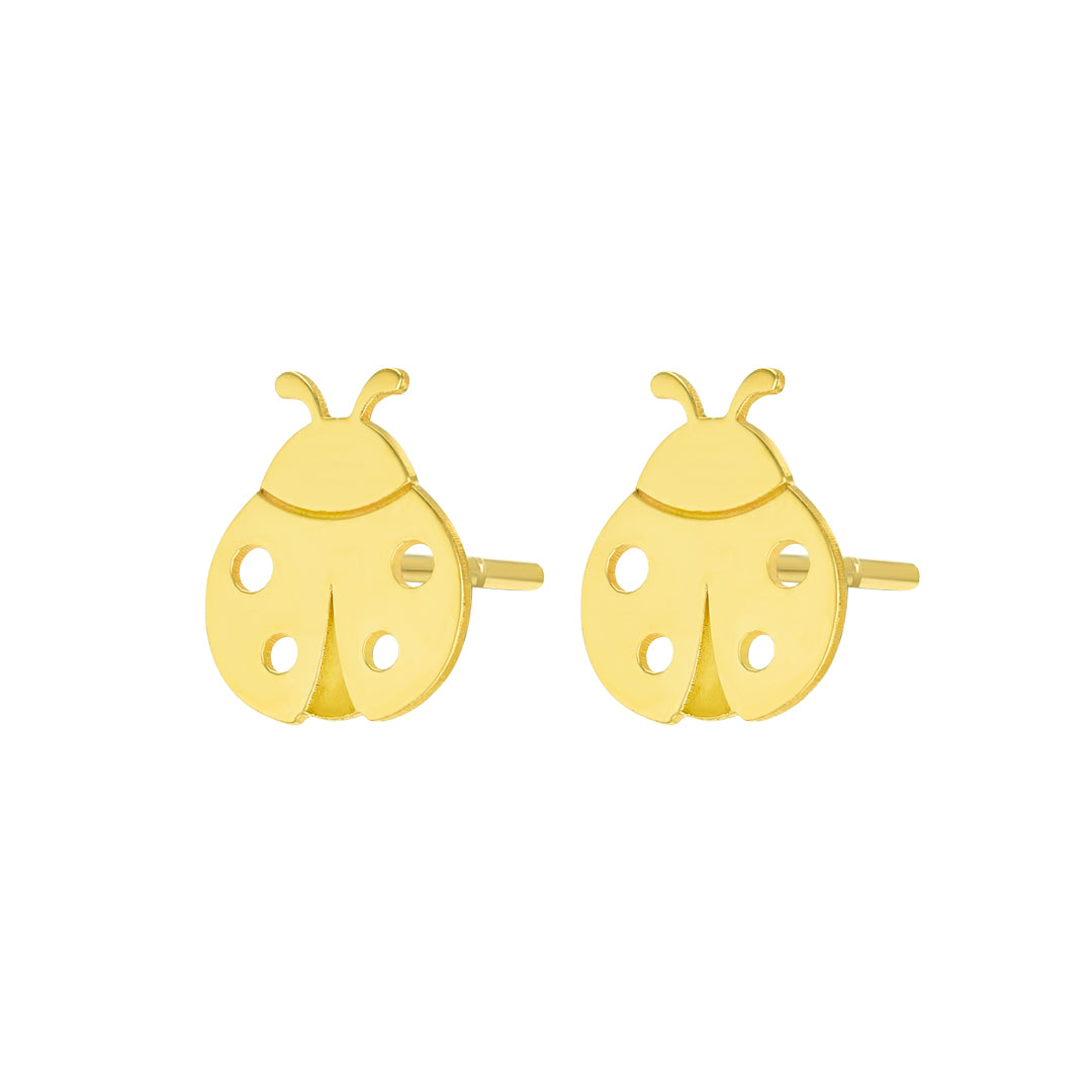 Fiora Ladybug Earring Yellow Gold