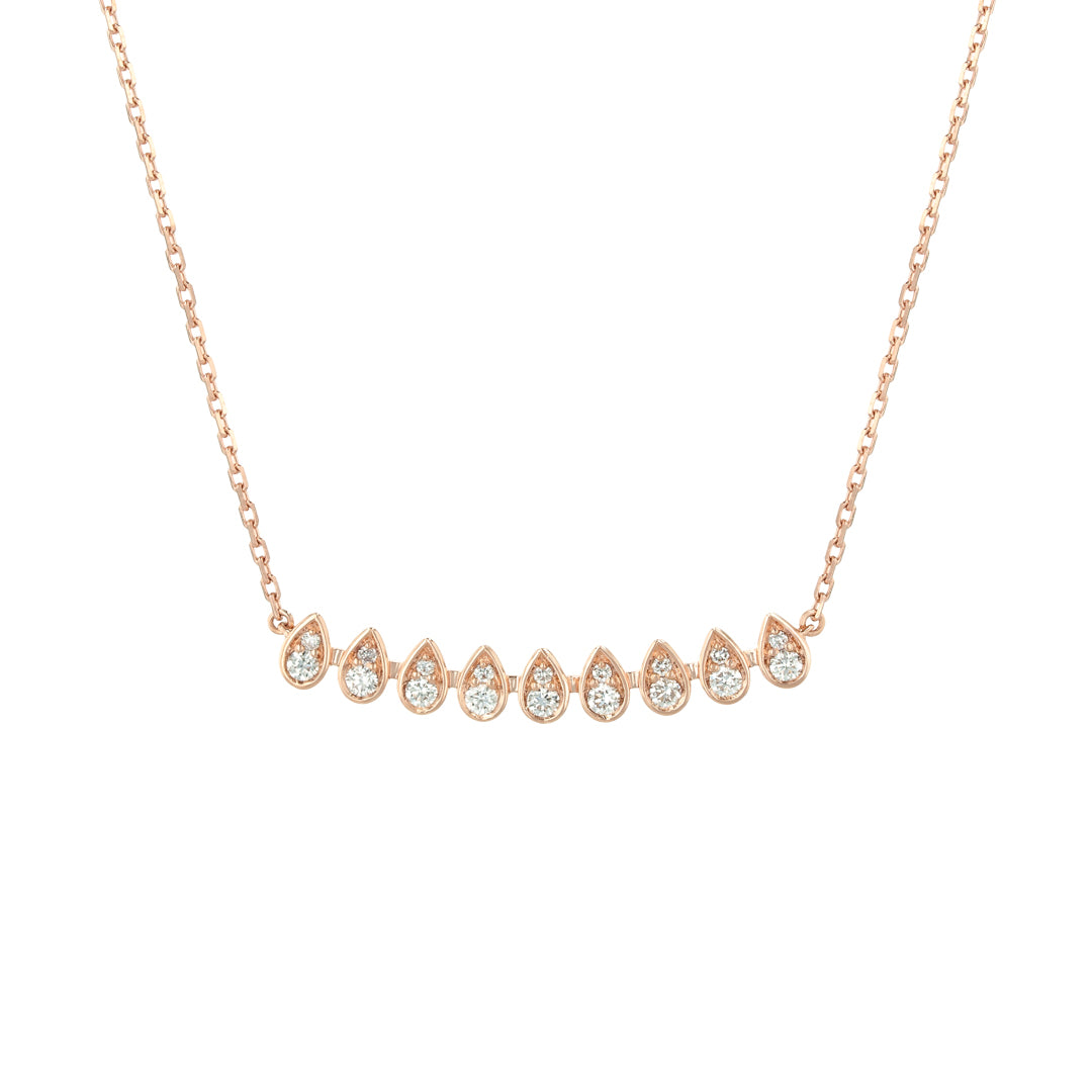 Sparkle Bar Necklace Gold Diamond