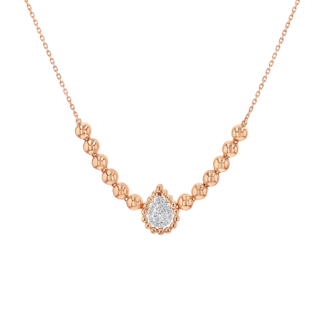 Majestic Golden Halo Necklace Yellow Gold Diamond