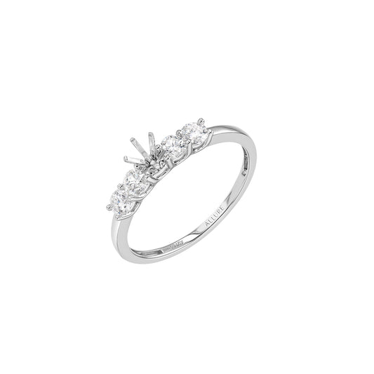 Solitaire Ring White Gold Diamond 9