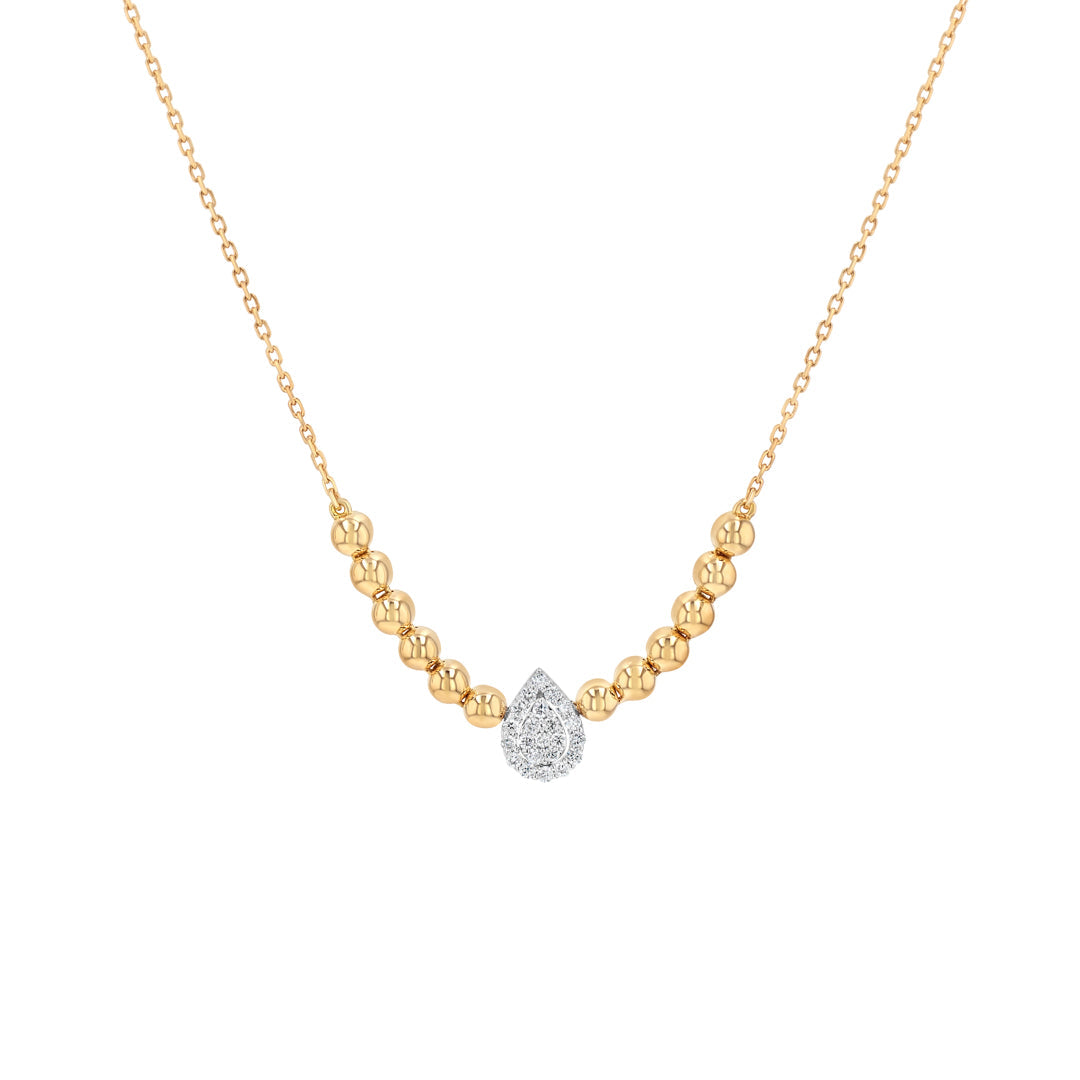 Majestic Golden Necklace Yellow Gold Diamond