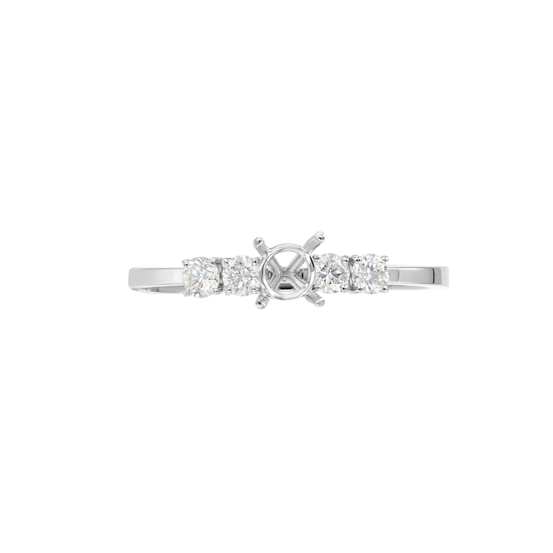 Solitaire Ring White Gold Diamond 10