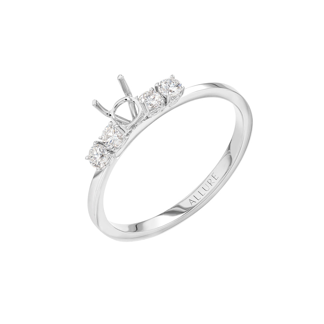 Solitaire Ring White Gold Diamond 10