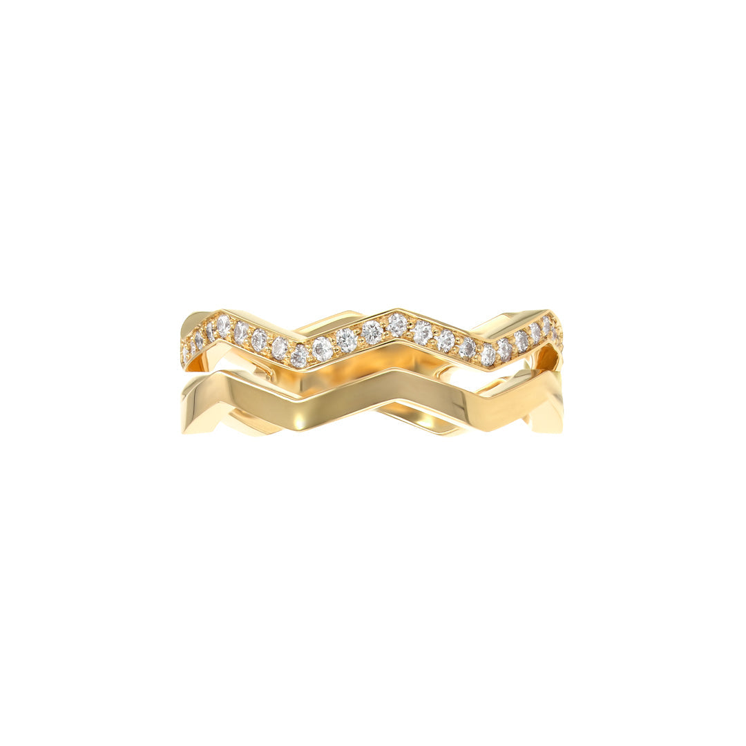 Riviera Band Ring Gold Diamond