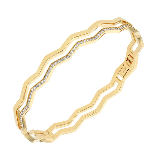 Riviera Bangle Gold Diamond