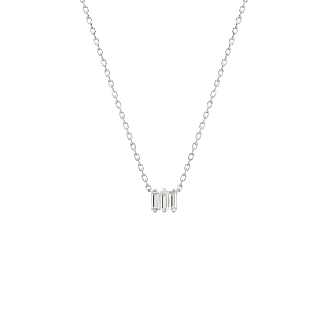 Pendant  White Gold Baguette Diamond