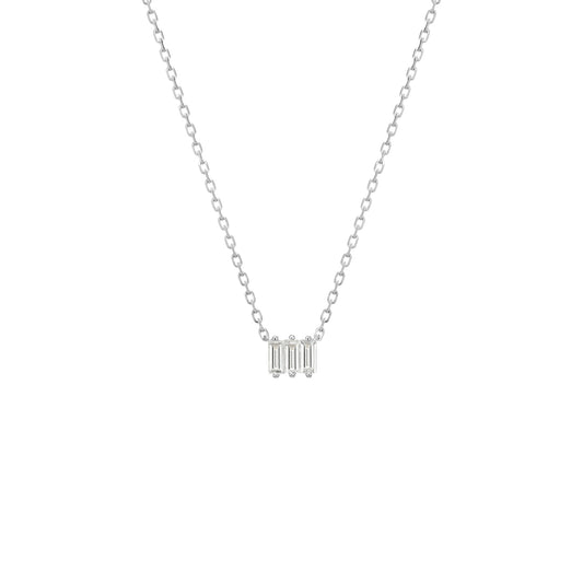 Pendant  White Gold Baguette Diamond