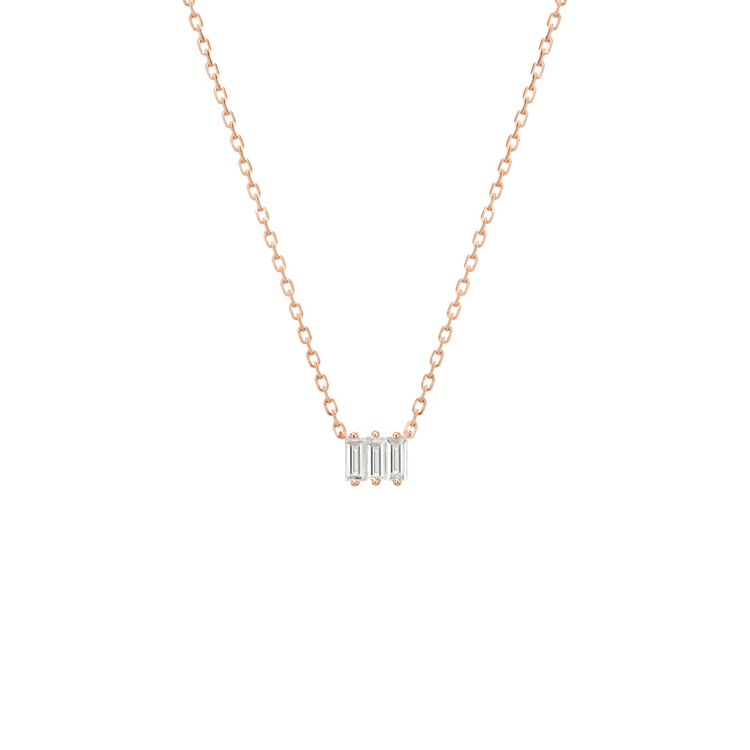 Pendant  White Gold Baguette Diamond