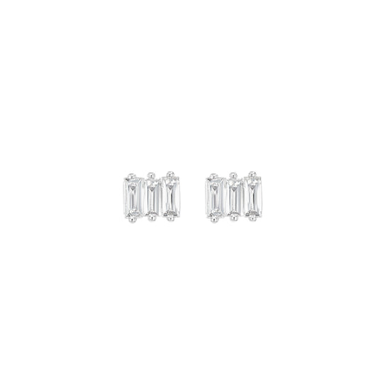 Earrings White Gold Baguette Diamond