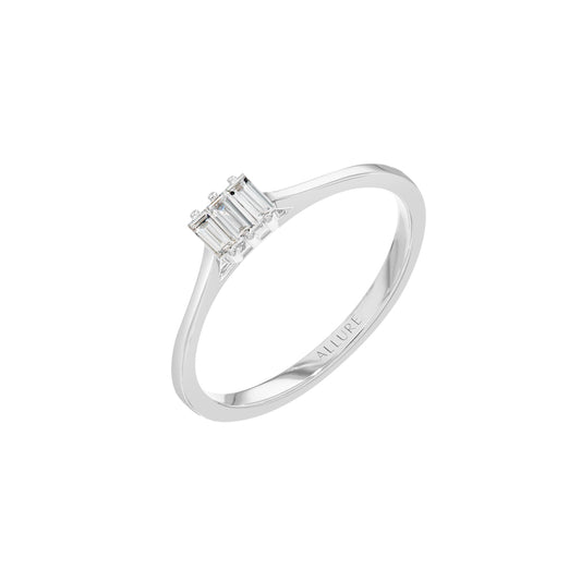 Ring White Gold  Baguette Diamond