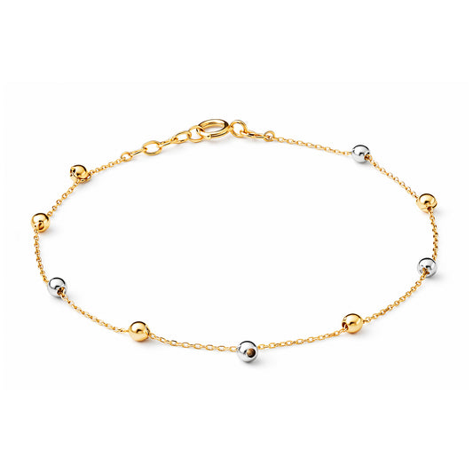 Bracelet Ball Yellow White Gold