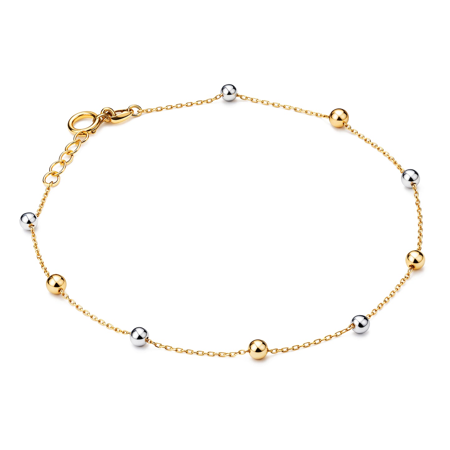Bracelet Ball Yellow White Gold