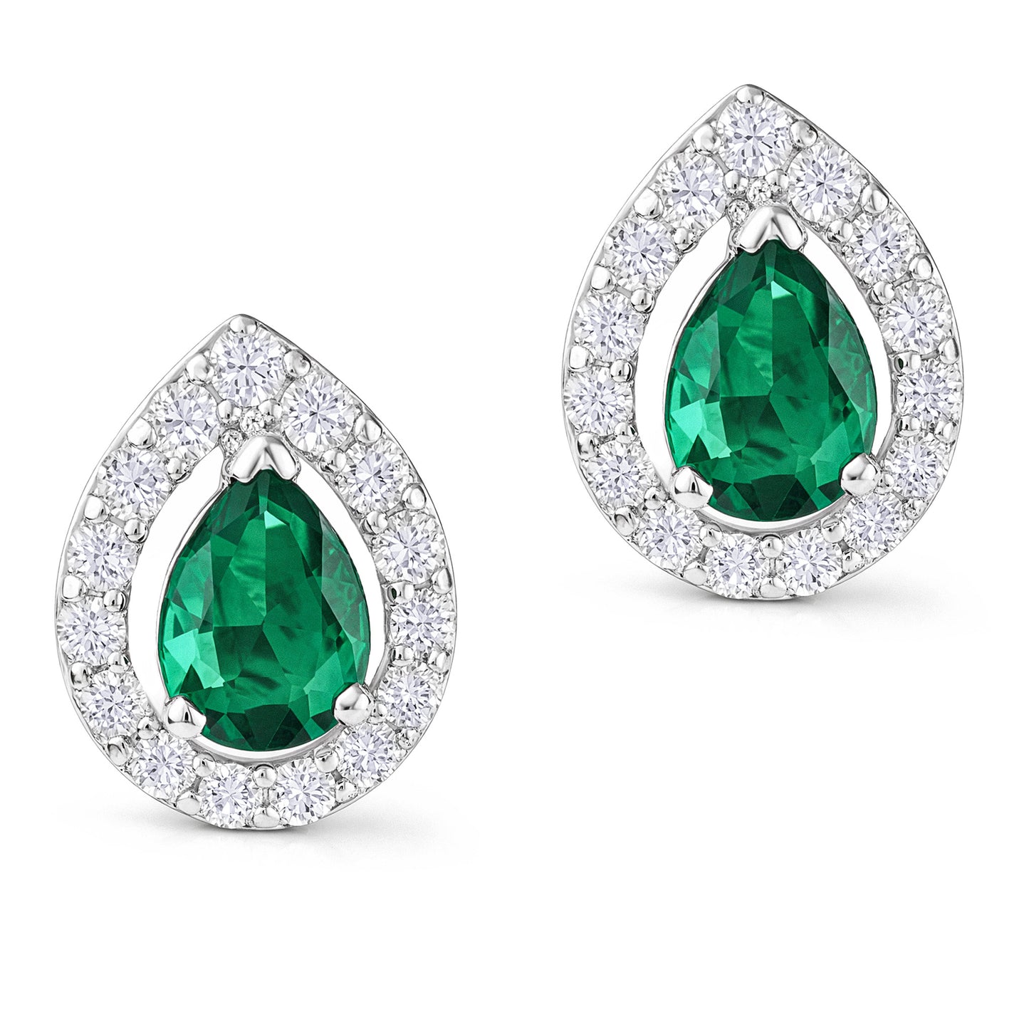 Stud White Gold Diamond Earring