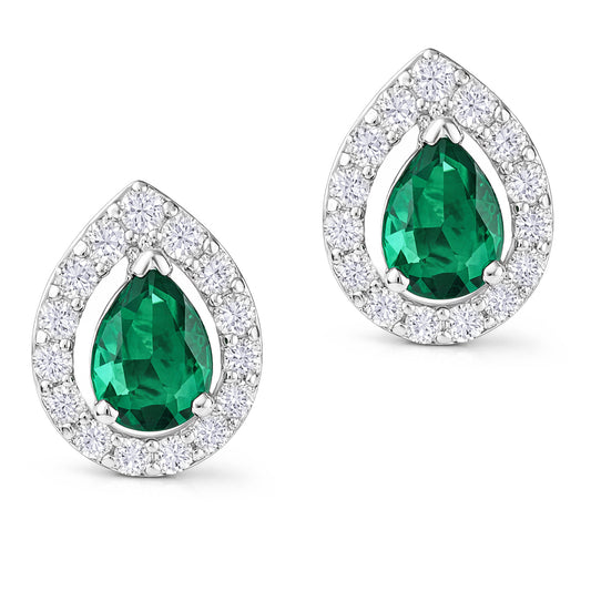 Stud White Gold Diamond Earring