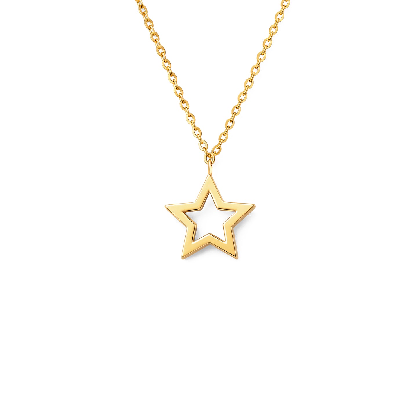 Star Necklace Yellow Gold