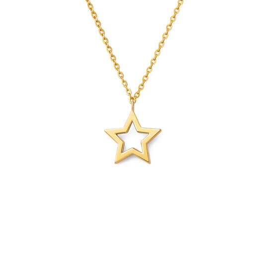 Star Necklace Yellow Gold