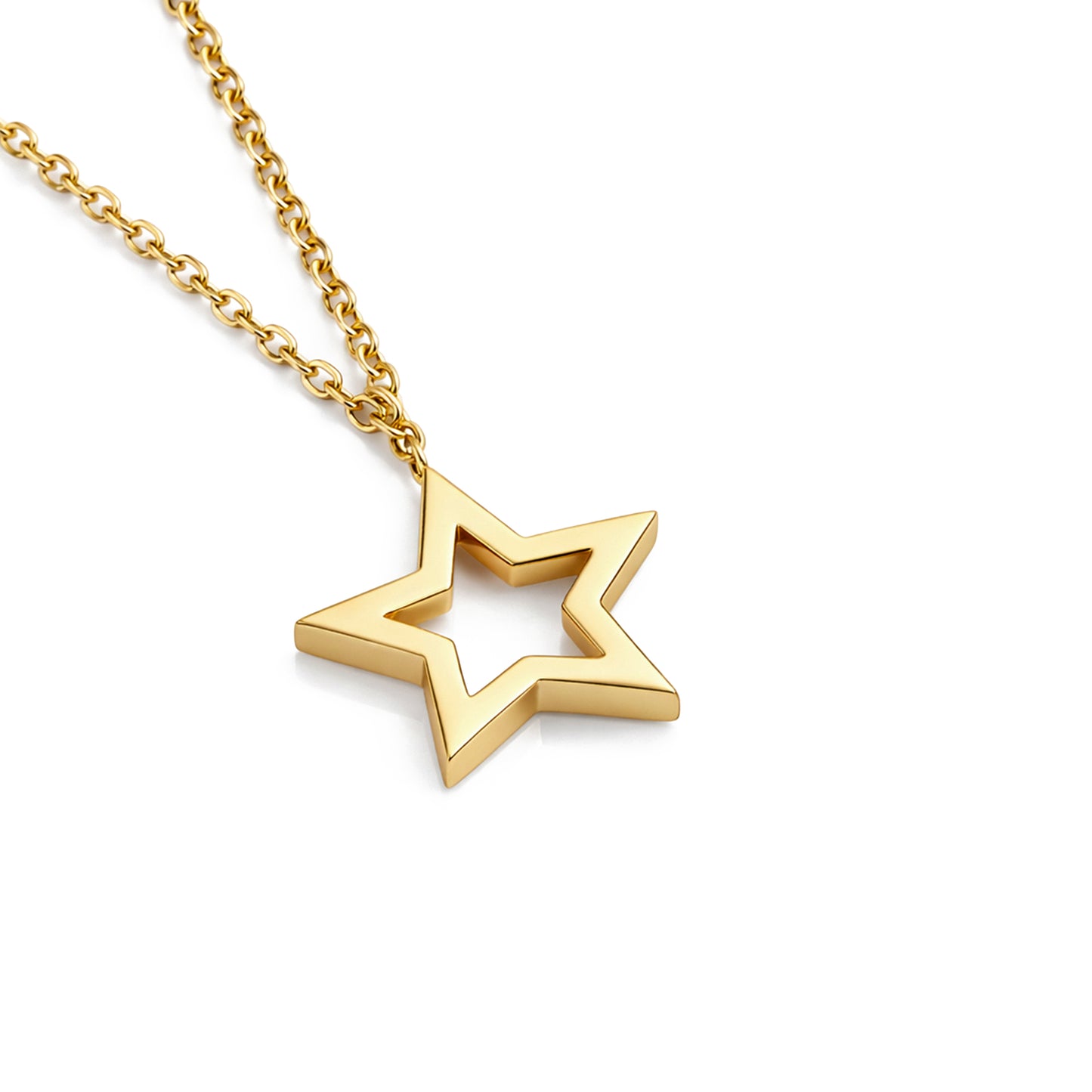Star Necklace Yellow Gold