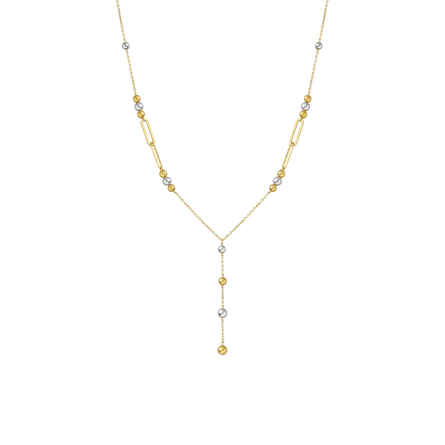Dangling Ball Necklace Yellow Gold