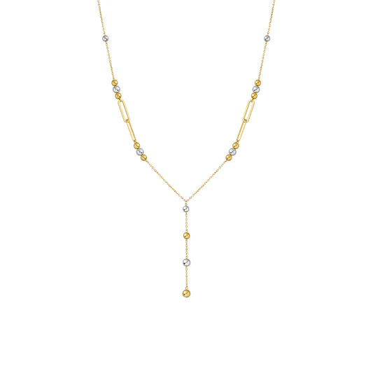 Dangling Ball Necklace Yellow Gold