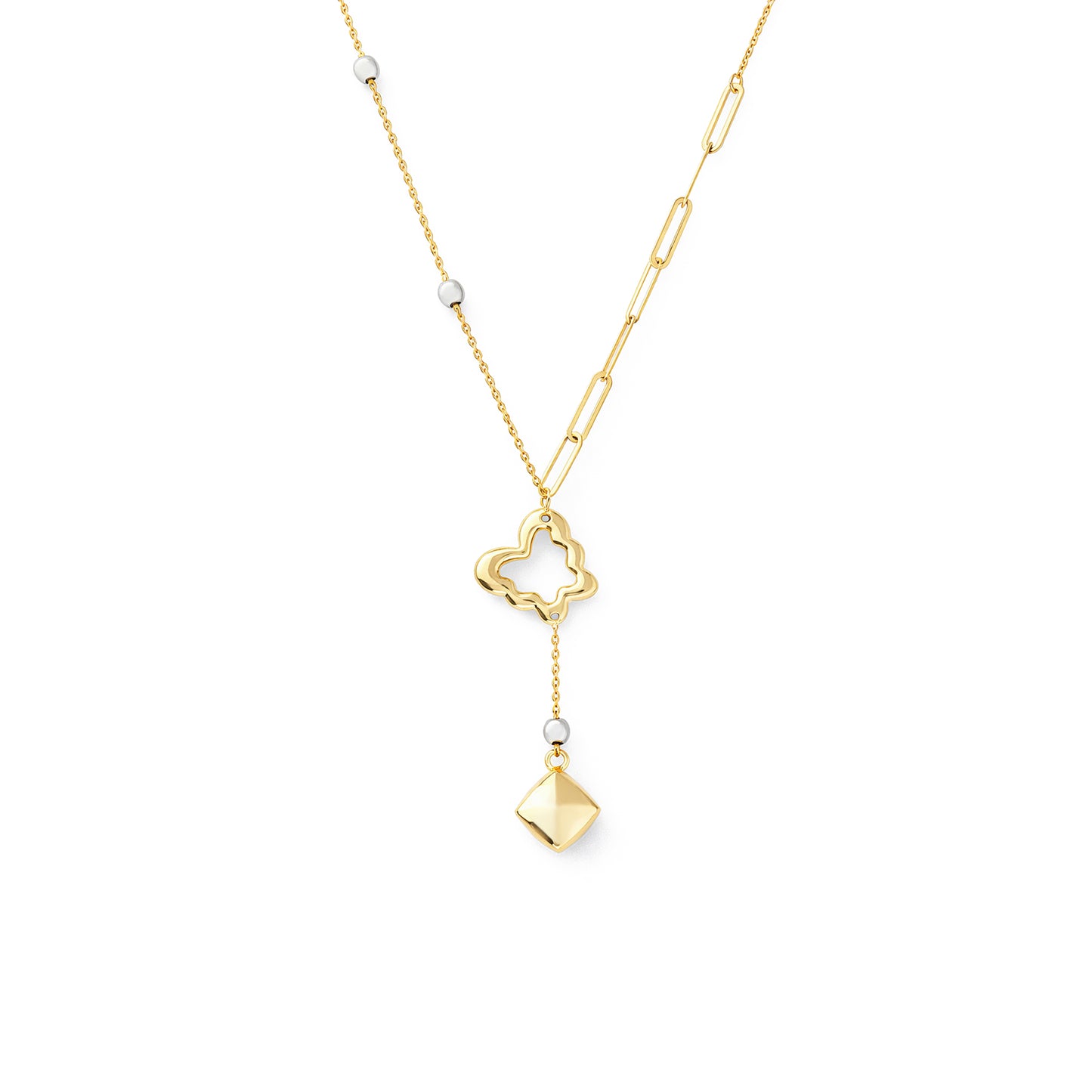 Dangling Cloud Necklace Yellow Gold