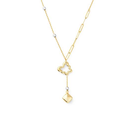 Dangling Cloud Necklace Yellow Gold