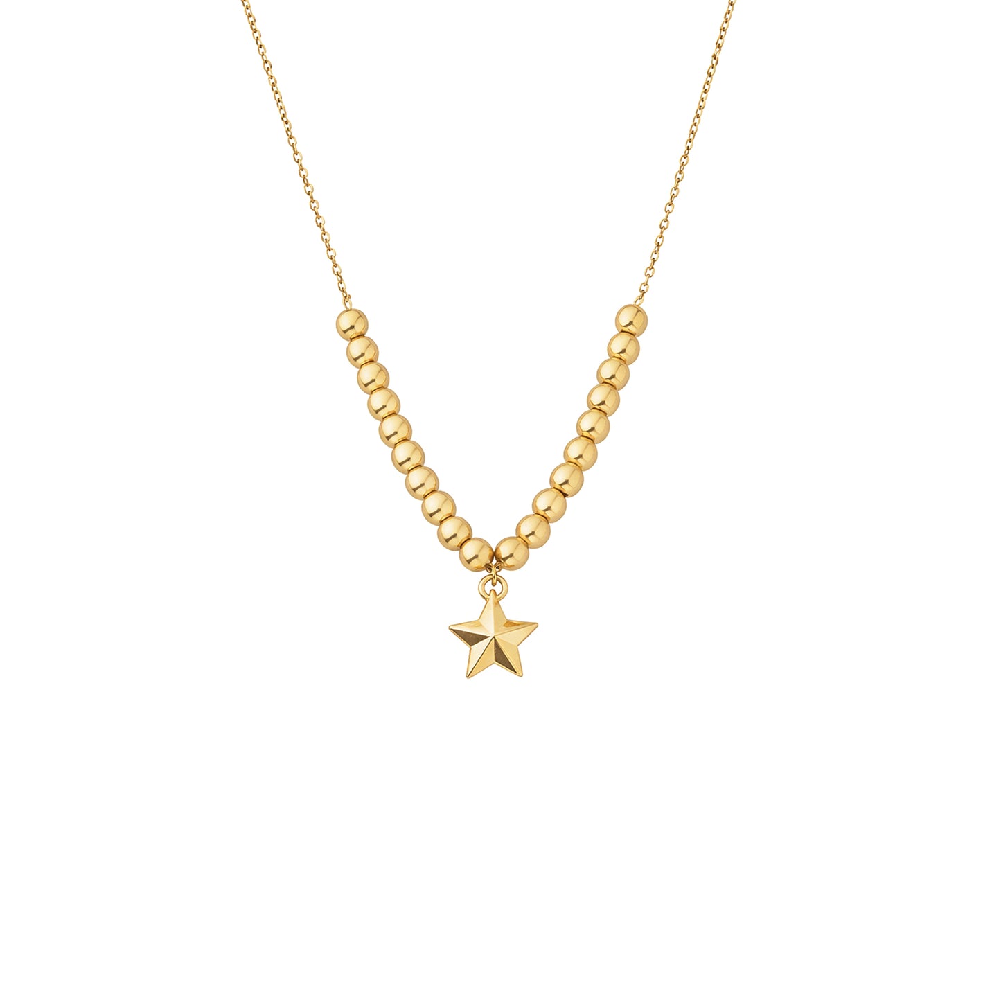 Star Necklace Yellow Gold