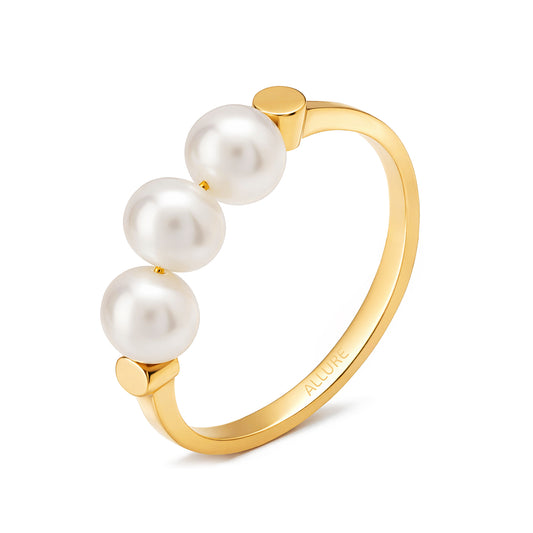 Pearl Ring Yellow Gold