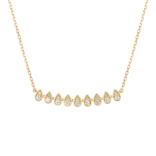 Sparkle Bar Necklace Gold Diamond